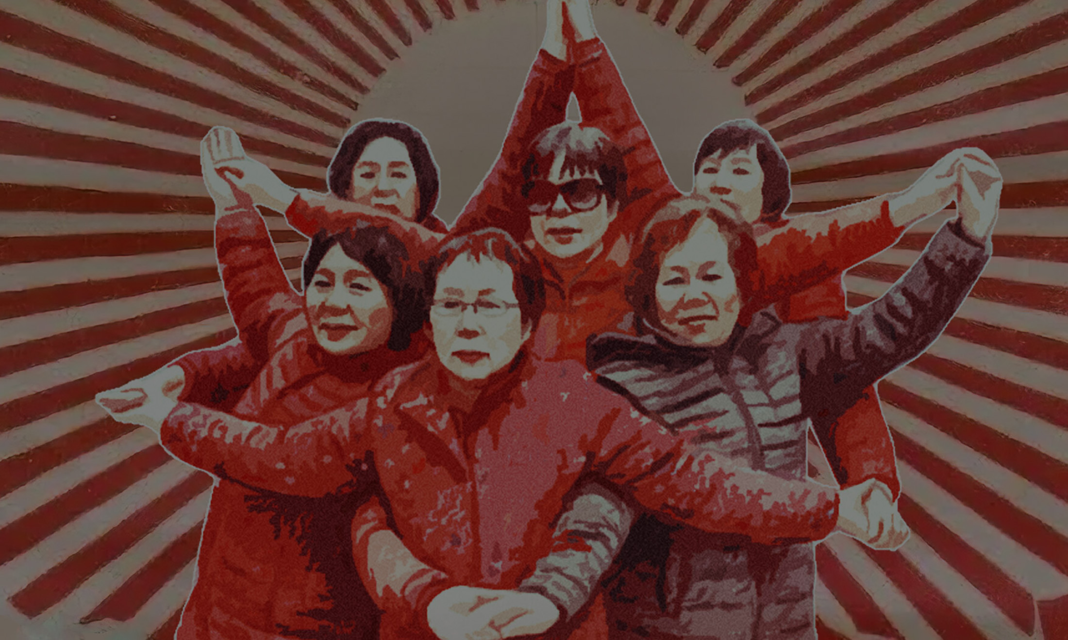 A woman placing her hand at the interactive installation.