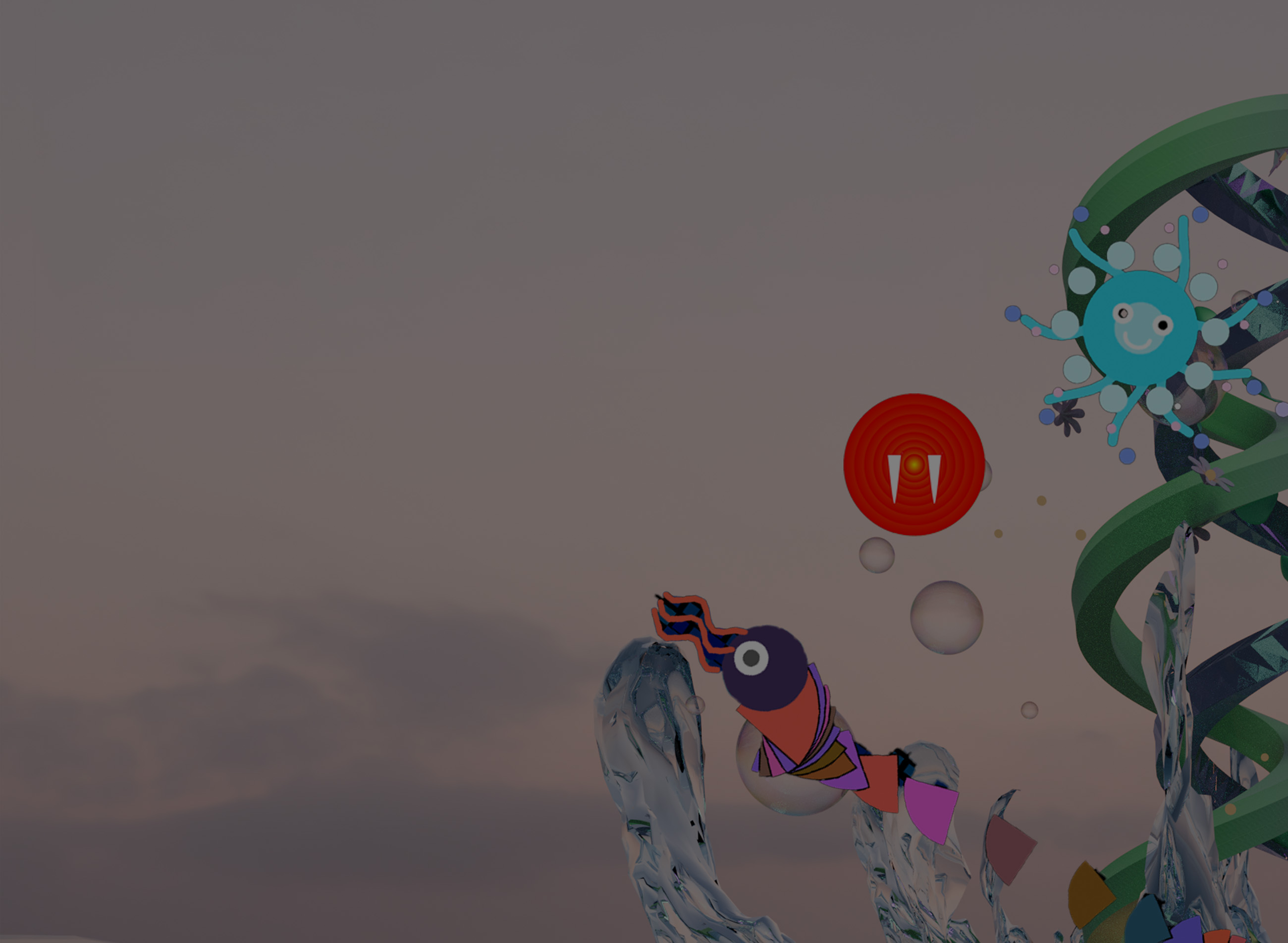 A woman placing her hand at the interactive installation.