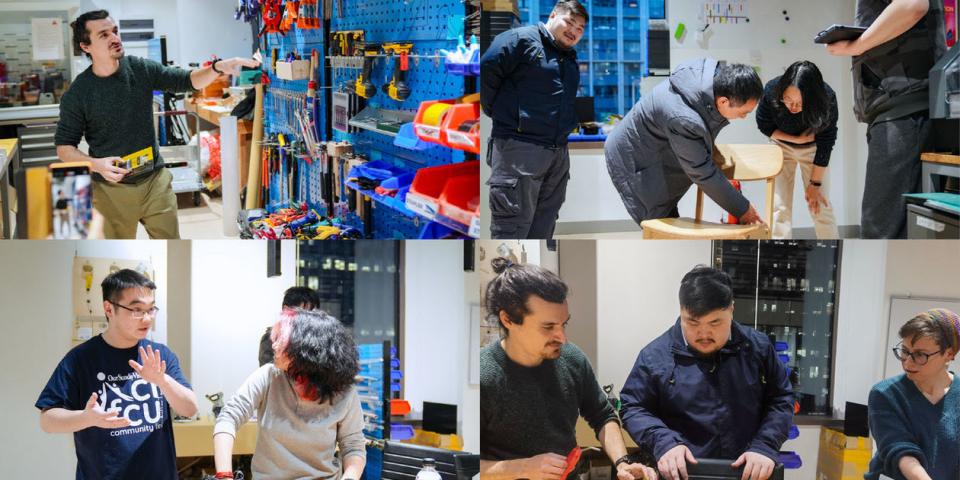 Repair workshop collage