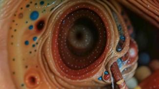 Photo of an art exhibit