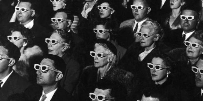 People in sunglasses, black and white photo