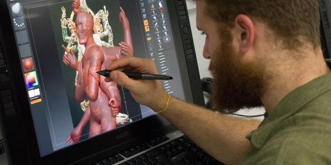 Digital sculpting on tablet