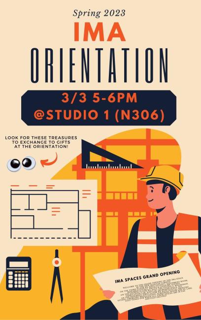 Spring 2023 IMA Orientation Poster
