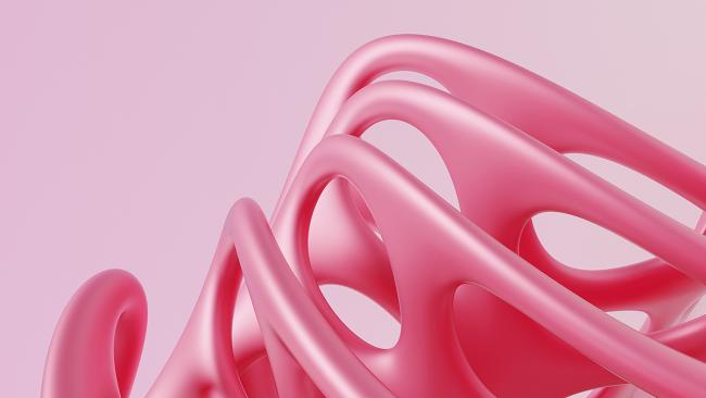 Pink 3D abstract object