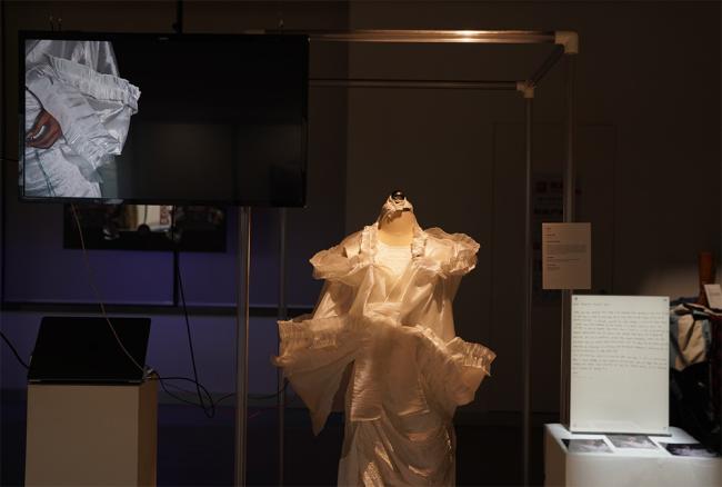 Installation Set-up: TV Screen, Wearable, Introduction Letter