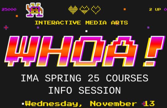IMA Spring 25 Courses Info Session poster