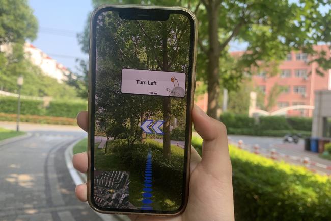 AR sign to guide the users