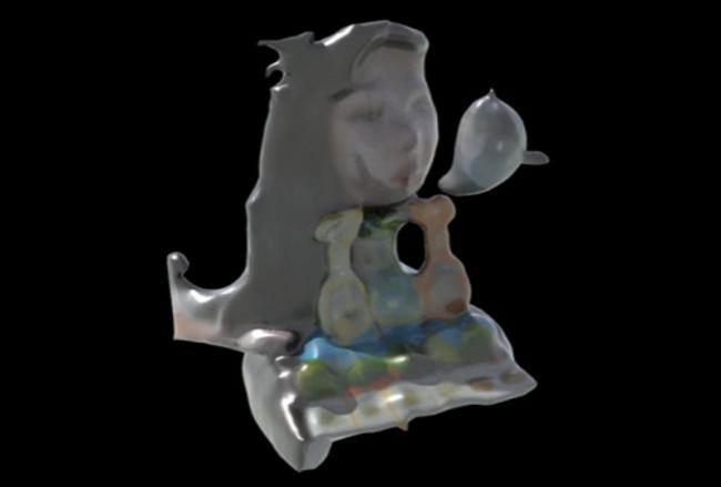 An artwork representing a baby