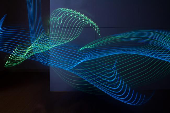 Light trajectory shown in long exposure photography