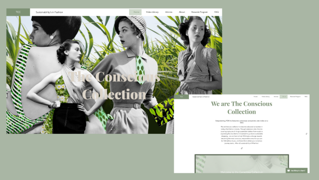 The Conscious Collection webpage