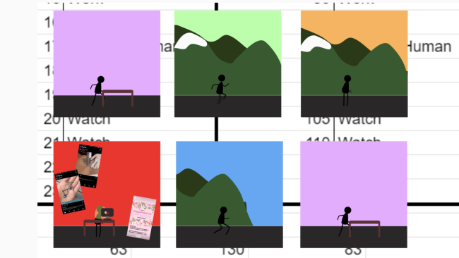 Animation freeze frame