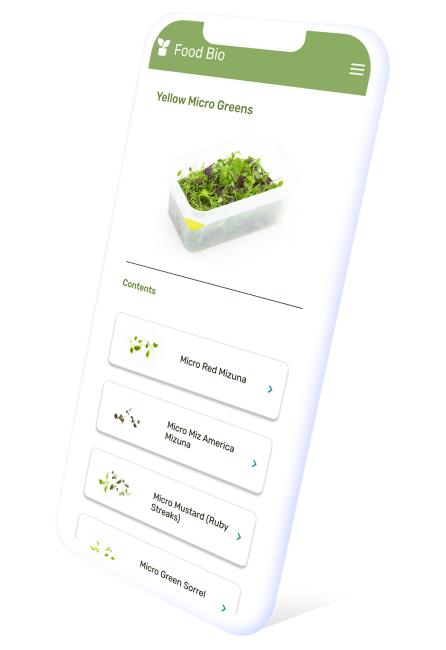 Food Bio iPhone mockup