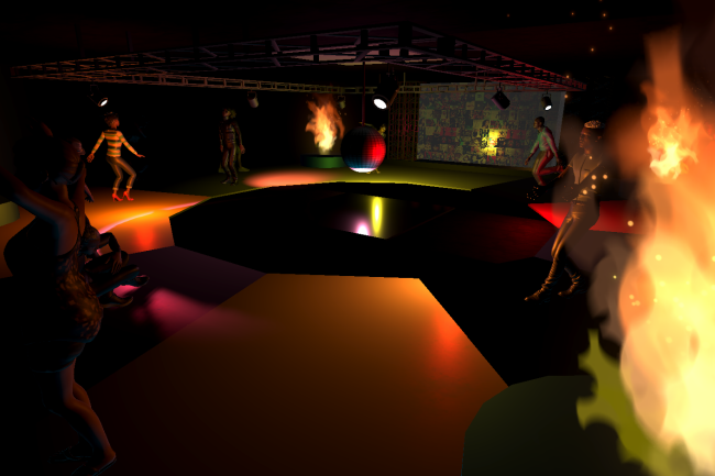 People dancing in the groovehouse