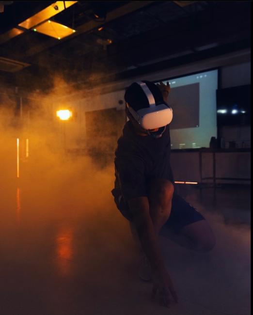 Firefighter in action