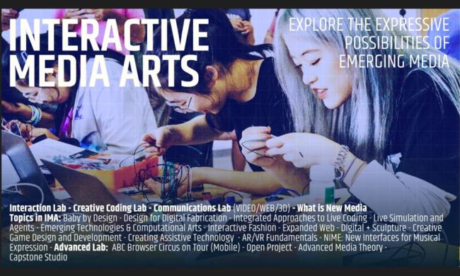 Interactive Media Arts Major Info Session poster