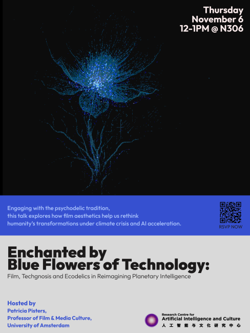 Blue flowers poster