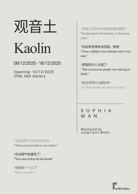 观音土Kaolin poster