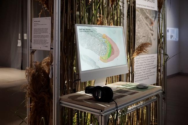 Interactive map inside the installation