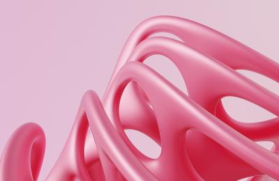 Pink 3D abstract object