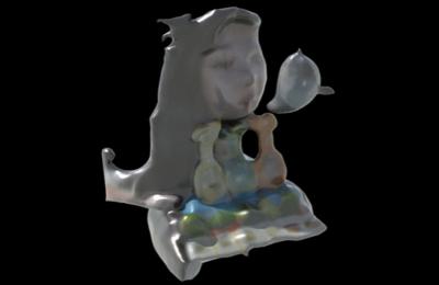 An artwork representing a baby